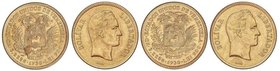 WORLD COINS: VENEZUELA
Lote 2 monedas 10 Bolívares. 1930. 3,20 grs. AU. Simón Bolívar. Fr-6; Y-31. EBC+.