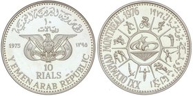 WORLD COINS: YEMEN
10 Riyals. 1975. 35,19 grs. AR. Olimpiada Montreal´76. Tirada 4.000 piezas. RARA. KM-16. PROOF.