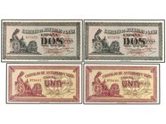 SPANISH BANK NOTES: CIVIL WAR, REPUBLICAN ZONE
Serie 10 billetes 25 (2), 40 (2), 50 Céntimos (2), 1 (2) y 2 Pesetas (2). 1937. CONSEJO DE ASTURIAS Y ...