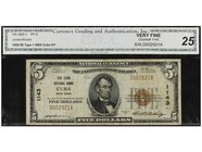 WORLD BANK NOTES
5 Dólares. 1929. ESTADOS UNIDOS. THE CUBA NATIONAL BANK (NEW YORK). Lincoln. Charter 1143. Precintado y garantizado por Currency Gra...