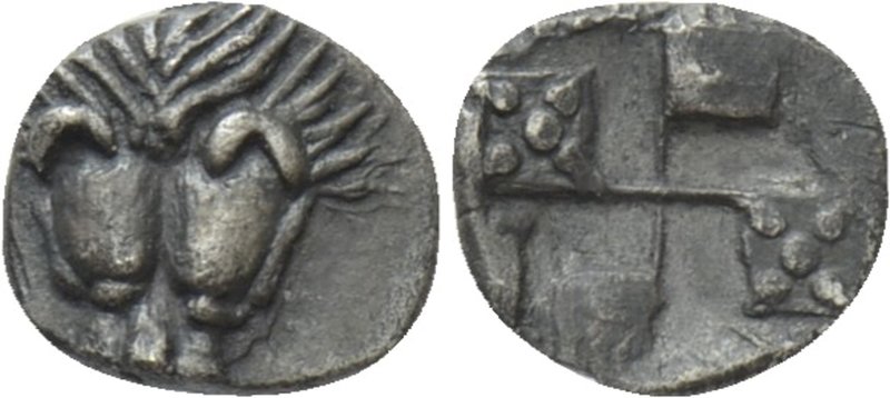 CIMMERIAN BOSPOROS. Pantikapaion. Hemiobol (Circa 450-440 BC). 

Obv: Facing h...