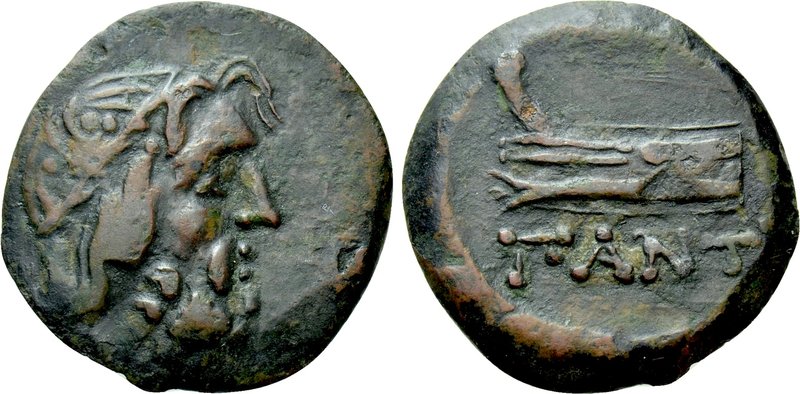 CIMMERIAN BOSPOROS. Pantikapaion. Ae (Circa 250-200 BC). 

Obv: Head of Poseid...