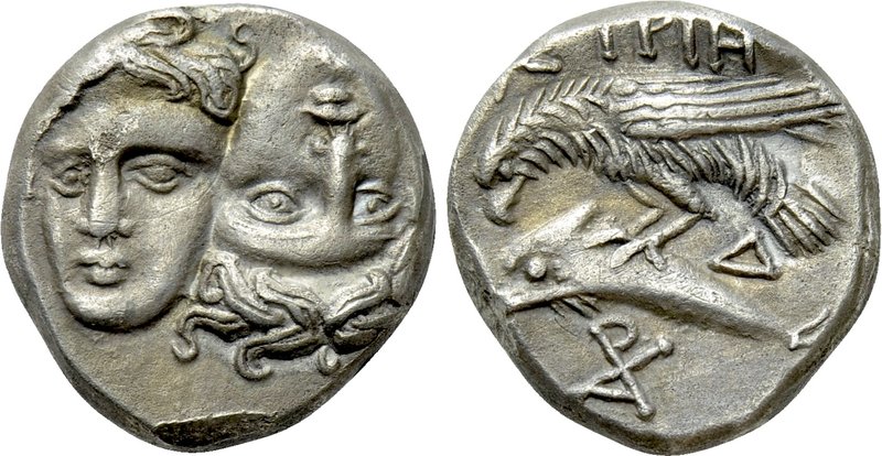 MOESIA. Istros. Drachm (Circa 420-340 BC). 

Obv: Facing male heads, the right...