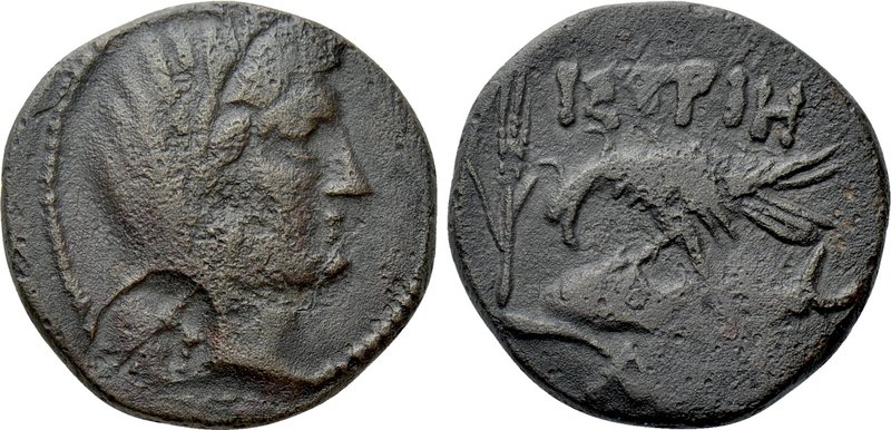 MOESIA. Istros. Ae (Circa 110-75/70 BC). 

Obv: Veiled head of Demeter right; ...