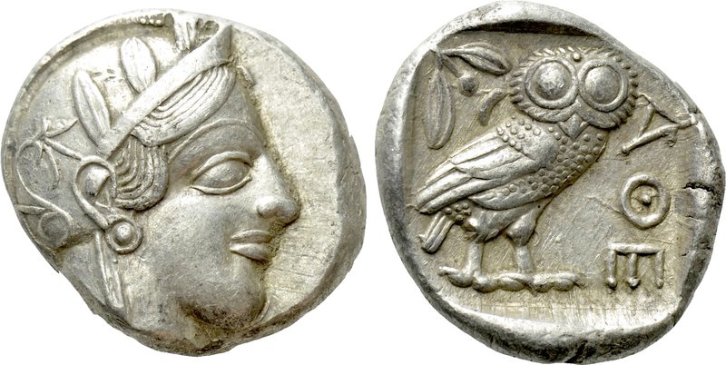 ATTICA. Athens. Tetradrachm (Circa 454-404 BC). 

Obv: Helmeted head of Athena...