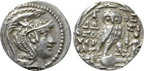ATTICA. Athens. Tetradrachm (132/1 BC). New Style Coinage. Dositheos, Charias and [...], magistrates.