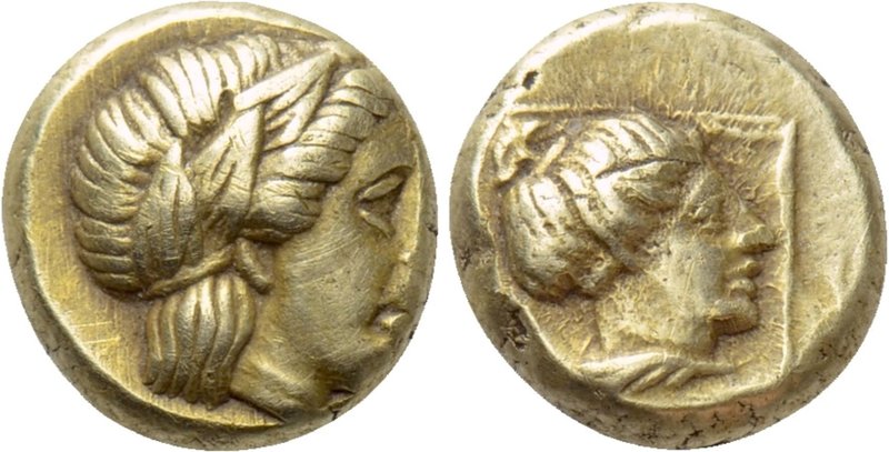 LESBOS. Mytilene. EL Hekte (Circa 377-326 BC). 

Obv: Laureate head of Apollo ...