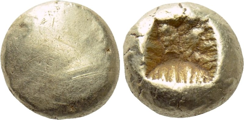 IONIA. Uncertain. EL Hemihekte (Circa 650-600 BC). 

Obv: Plain globular surfa...