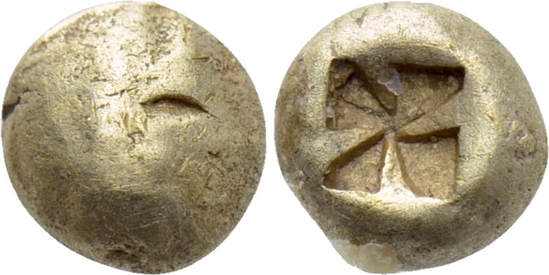 IONIA. Uncertain. EL 1/24 Stater (Circa 650-600 BC). 

Obv: Plain globular sur...