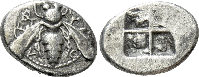 IONIA. Ephesos. Drachm (Circa 500-420 BC). 

Obv: ΕΦEΣION. 
Bee.
Rev: Quadri...
