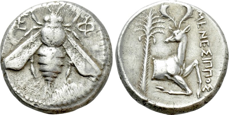 IONIA. Ephesos. Tetradrachm (Circa 370-360 BC). Menesippos, magistrate. 

Obv:...
