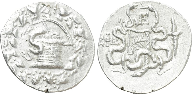 IONIA. Ephesos. Cistophorus (Circa 180-67 BC). Dated Year 5 (130/29 BC). 

Obv...