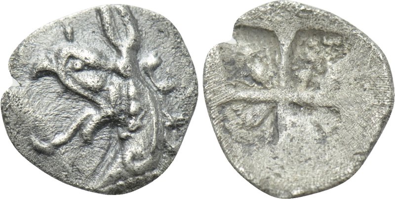 IONIA. Phokaia. Tetartemorion (Circa 600-500 BC). 

Obv: Head of griffin left....