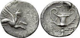 IONIA. Teos. Hemidrachm (Circa 370-340 BC). Diogenes, magistrate.