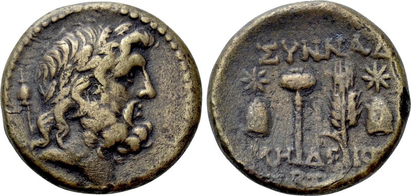 PHRYGIA. Synnada. Ae (2nd-1st centuries BC). Meliton, son of Athenaios, magistra...