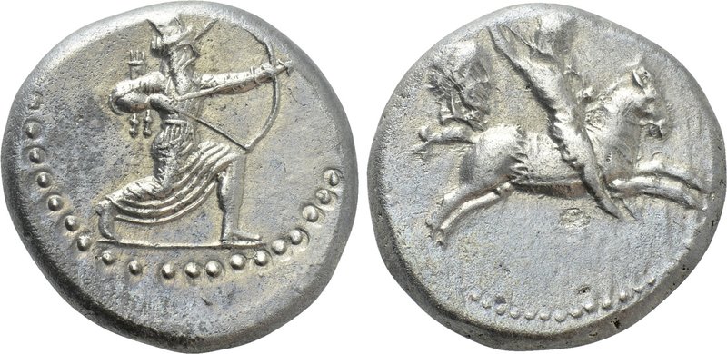 CARIA. Achaemenid Period. Tetradrachm (Circa 350-334 BC). 

Obv: Persian king ...