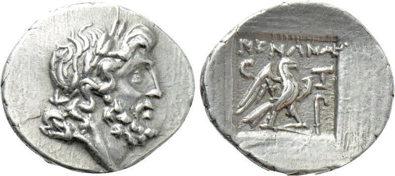 CARIA. Stratonicaea. Hemidrachm (Circa 125-85 BC). Menander, magistrate. 

Obv...