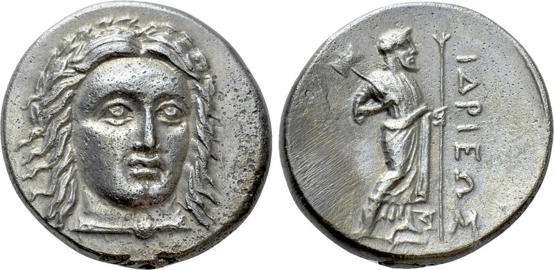 SATRAPS OF CARIA. Hidrieus (Circa 351/0-344/3 BC). Didrachm. 

Obv: Laureate h...