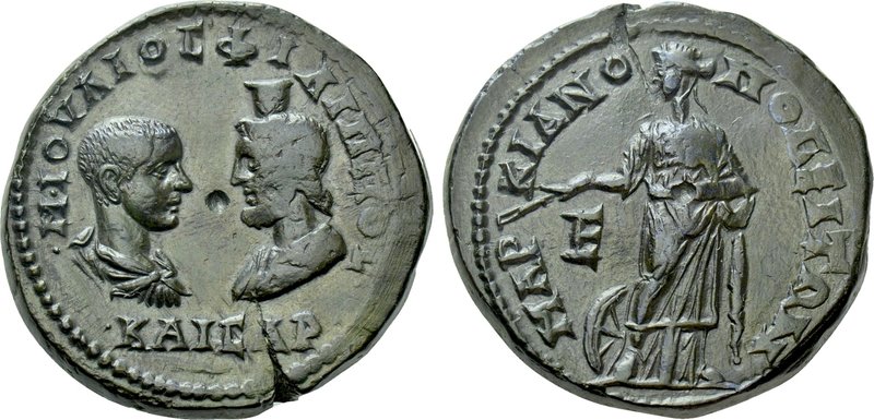 MOESIA INFERIOR. Marcianopolis. Philip II, with Serapis (Caesar, 244-247). Ae Pe...