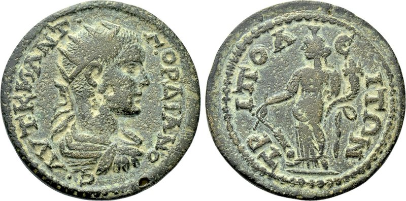 LYDIA. Tripolis. Gordian III (238-244). Ae. 

Obv: AVT K M ANT ΓOPΔIANOC. 
Ra...
