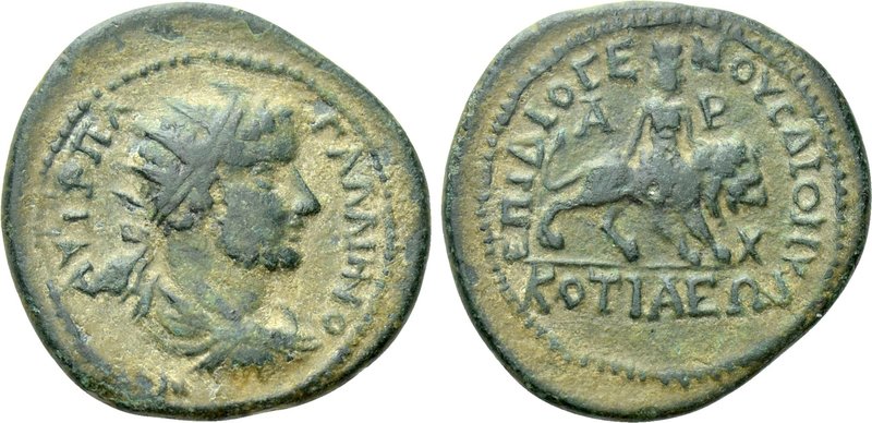 PHRYGIA. Cotiaeum. Gallienus (253-268). Ae. Diogenes, son of Dionysus, archon. ...