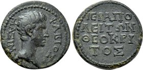 PHRYGIA. Hierapolis. Augustus (27 BC-14 AD). Paullus Fabius Q.f. Maximus, proconsul; Theokritos Theokritou, magistrate.