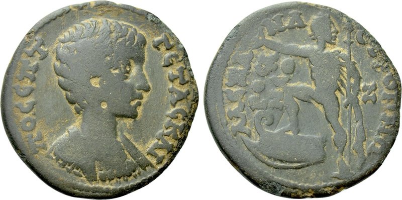 PHRYGIA. Otrus. Geta (Caesar, 198-209). Ae. Alexander, asiarch. 

Obv: ΠO CЄΠT...
