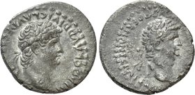CAPPADOCIA. Caesarea. Nero with Divus Claudius (54-68). Drachm.