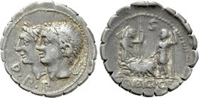 C. SULPICIUS C.F. GALBA. Serrate Denarius (106 BC). Rome.
