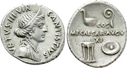 AUGUSTUS (27 BC-14 AD). Denarius. Rome. C. Antistius Vetus, moneyer (Dated 16 BC).