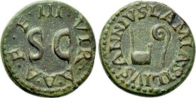 AUGUSTUS (27 BC-14 AD). Quadrans. Rome. Lamia, Silius and Annius, moneyers.