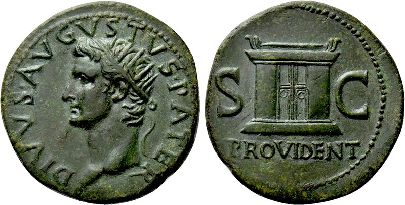 DIVUS AUGUSTUS (Died 14). As. Rome. Struck under Tiberius. 

Obv: DIVVS AVGVST...