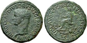 NERO CLAUDIUS DRUSUS (Died 9 BC). Sestertius. Rome. Struck under Claudius (41-54).