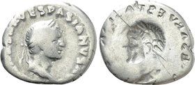 VESPASIAN (69-79). Denarius. Rome. Obverse brockage�.