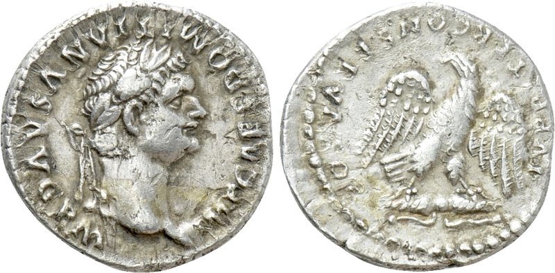DOMITIAN (81-96). Denarius. Rome. 

Obv: IMP CAES DOMITIANVS AVG P M. 
Laurea...