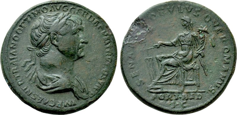 TRAJAN (98-117). Sestertius. Rome. 

Obv: IMP CAES NER TRAIANO OPTIMO AVG GER ...