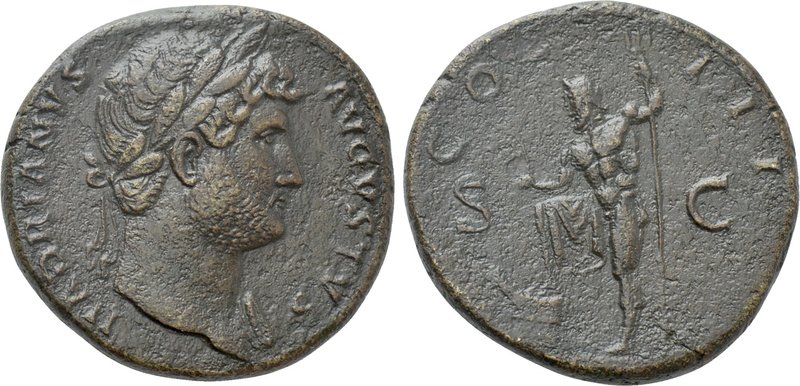 HADRIAN (117-138). Sestertius. Rome. 

Obv: HADRIANVS AVGVSTVS. 
Laureate bus...