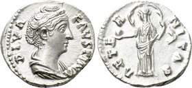 DIVA FAUSTINA I (Died 140/1). Denarius. Rome. Struck under Antoninus Pius.