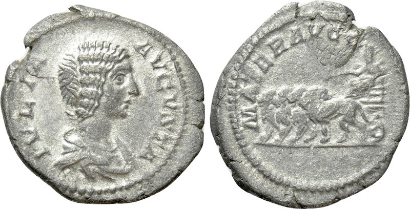 JULIA DOMNA (Augusta, 193-217). Denarius. Rome. 

Obv: IVLIA AVGVSTA. 
Draped...