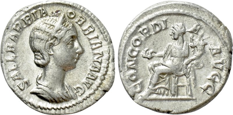 ORBIANA (Augusta, 225-227). Denarius. Rome. 

Obv: SALL BARBIA ORBIANA AVG. 
...