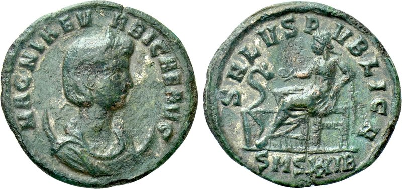 MAGNIA URBICA (283-285). Antoninian. Siscia. 

Obv: MAGNIAE VRBICAE AVG. 
Dra...
