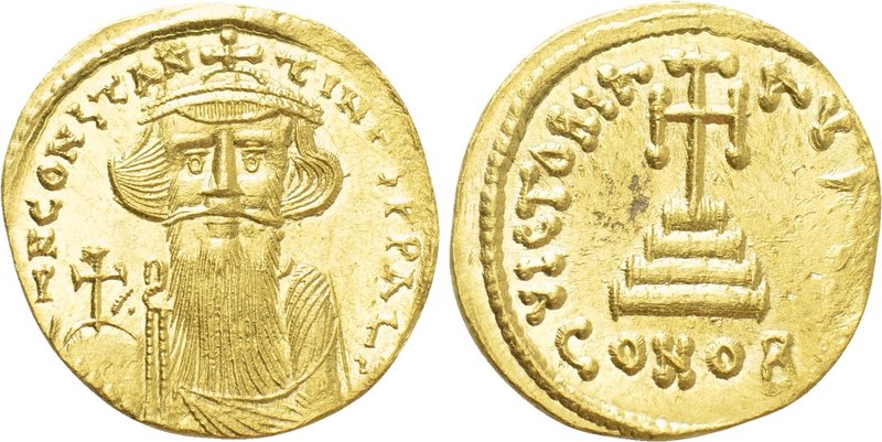 CONSTANS II (641-668). GOLD Solidus. Constantinople. 

Obv: δ N CONSTANTINUS P...