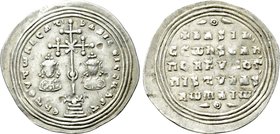 BASIL II BULGAROKTONOS with CONSTANTINE VIII (976-1025). Miliaresion. Constantinople.