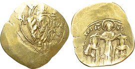 ANDRONICUS II with MICHAEL IX (1295-1320). GOLD Hyperpyron. Constantinople.