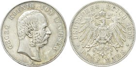 GERMANY. Saxony. Georg (1902-1904). 5 Mark (1903). Dresden.