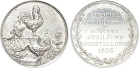 GERMANY. Munich. Verein für Geflügelzucht. AR-Medaille (1896).