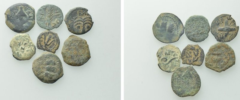 7 Coins of Judaea. 

Obv: .
Rev: .

. 

Condition: See picture.

Weight...