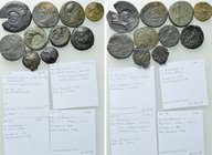 10 Greek Coins of Pantikapaion, Dia and Sinope.