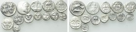 12 Greek Silver Coins; Istros, Apollonia Pontika etc.