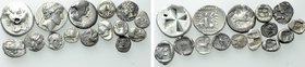 15 Greek Silver Coins.